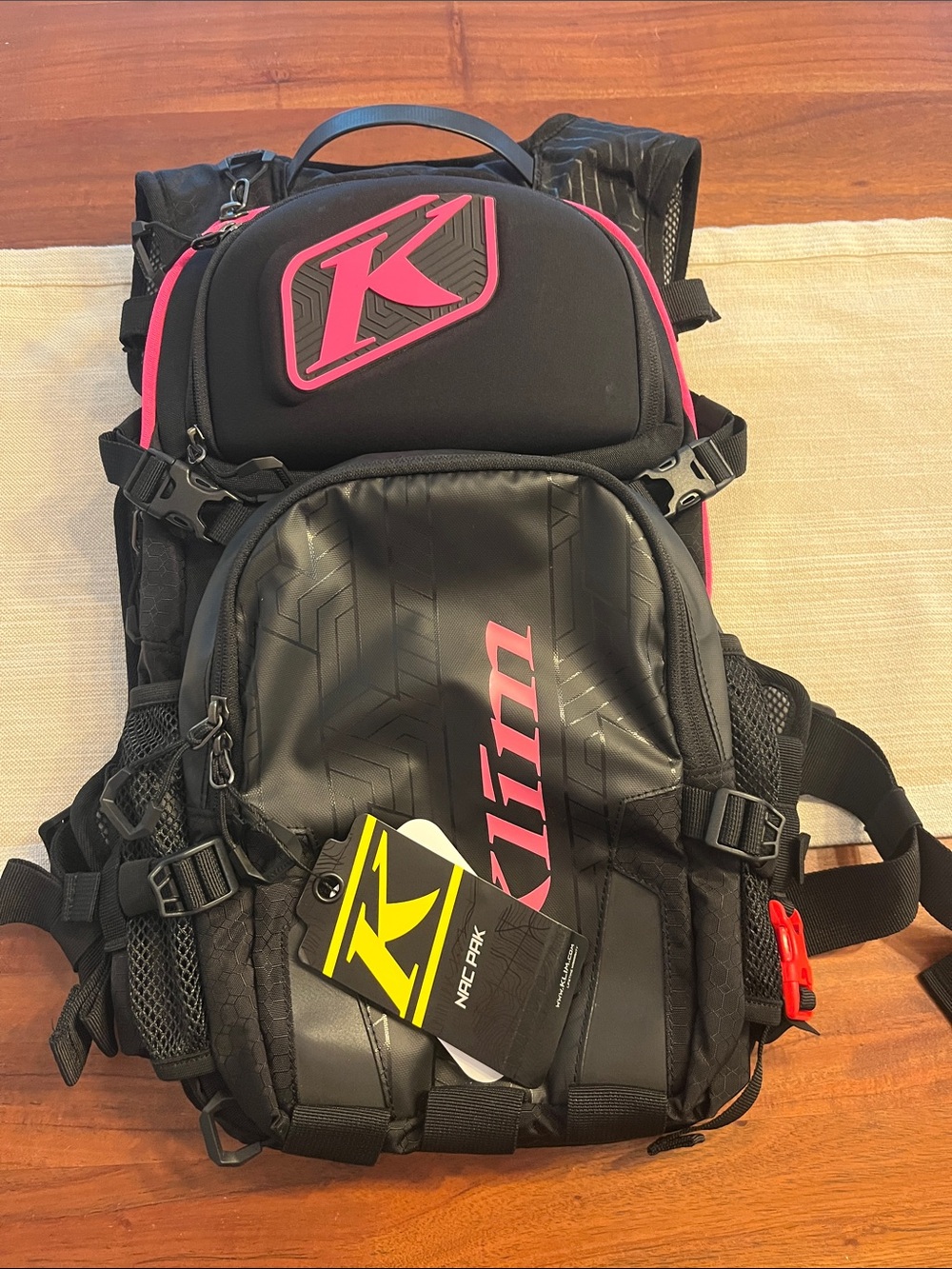 Klim Women's Black and Pink Utility Backpack
